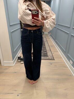 pistola Dark Indigo High-Rise Wide-Leg Jeans